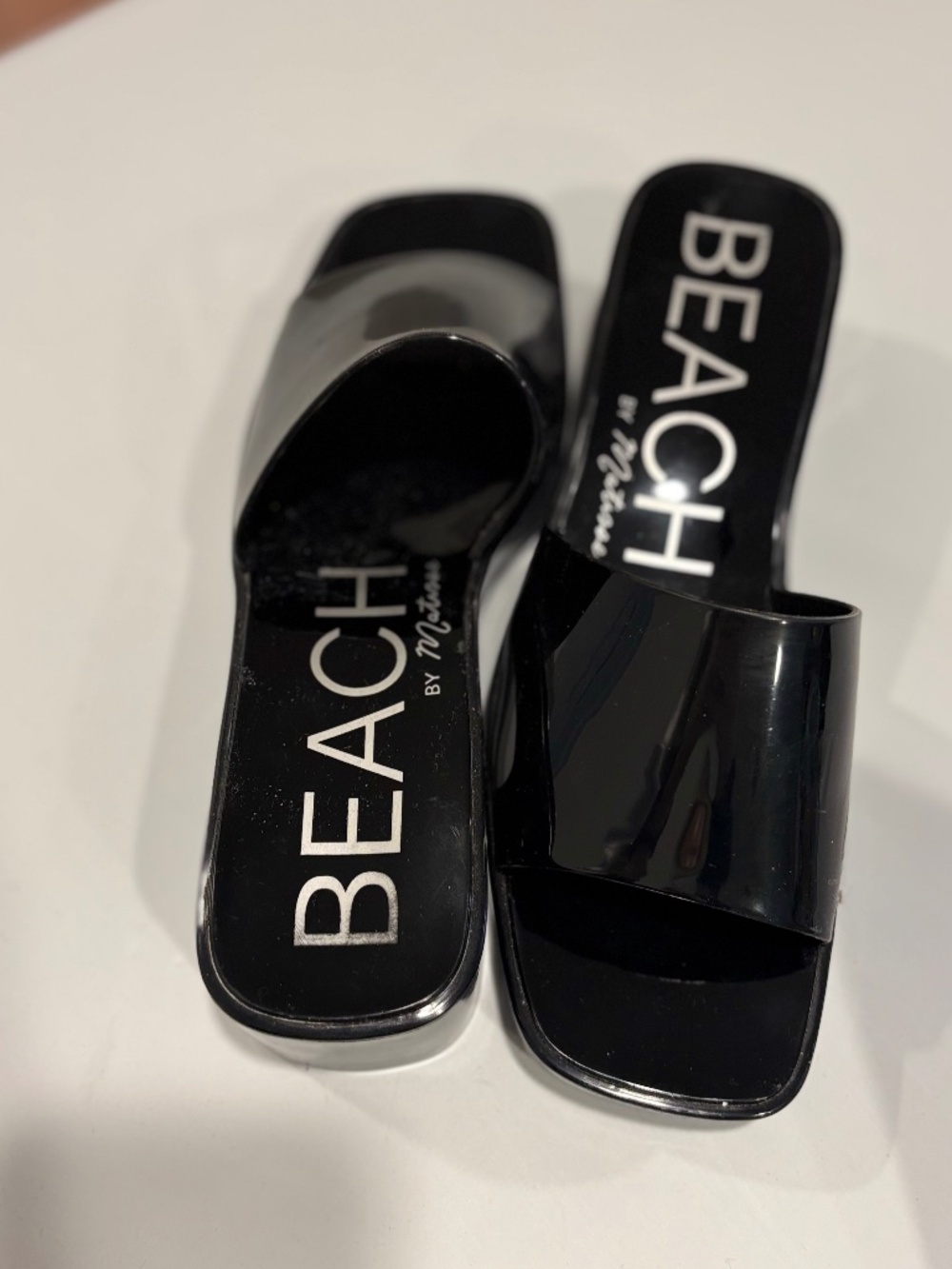 Beach by Matisse black platform mules